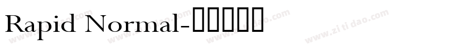 Rapid Normal字体转换